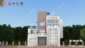 最新款農(nóng)村三層半別墅圖紙
