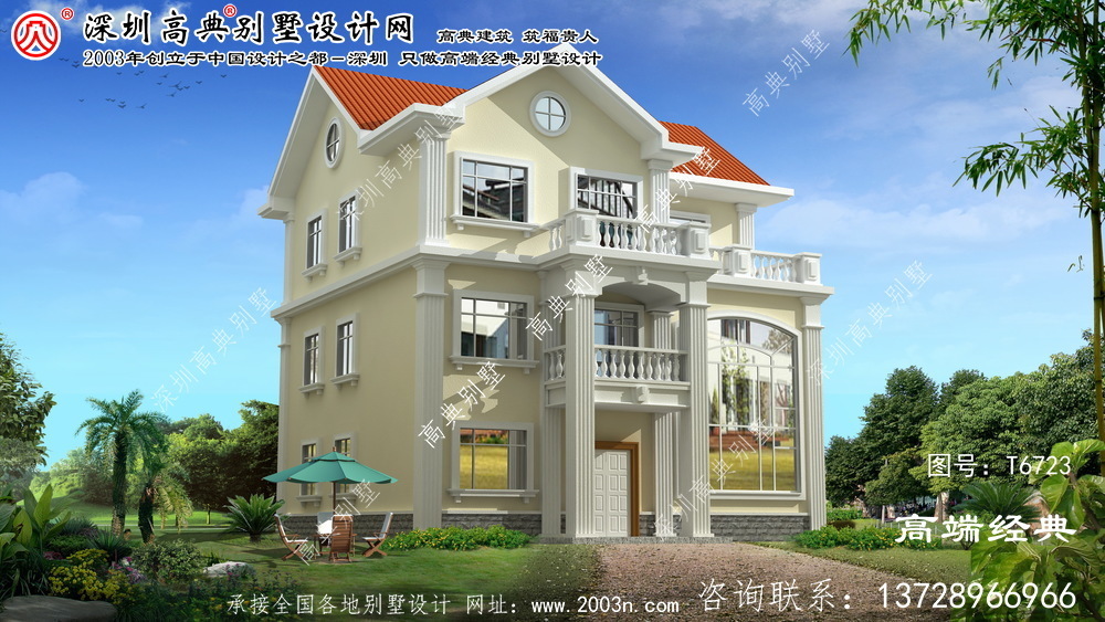 萬盛區(qū)農(nóng)村三層別墅設(shè)計(jì)圖　