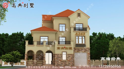 任丘市三層自建房設(shè)計(jì)圖，簡(jiǎn)潔大方
