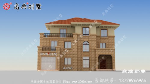 帶堂屋設計的歐式大戶型三層別墅，布