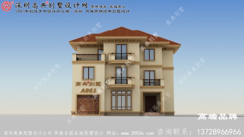 農村自建房圖片三層，造型簡單，布局