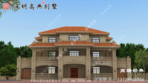 農村普通建筑的三層設計簡單實用，成