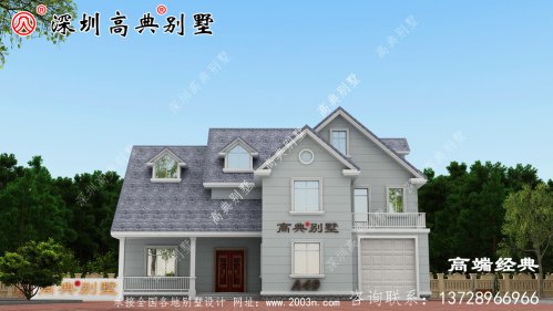 農村三層樓帶陽臺圖片，屋內亮堂堂，