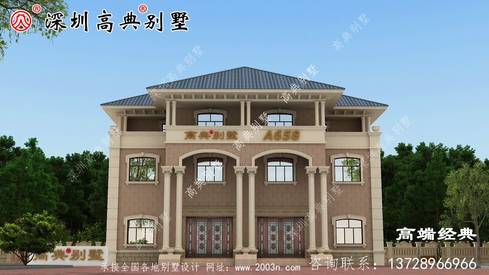 三層復式別墅戶型圖，農村經典戶型，全家人都喜歡。