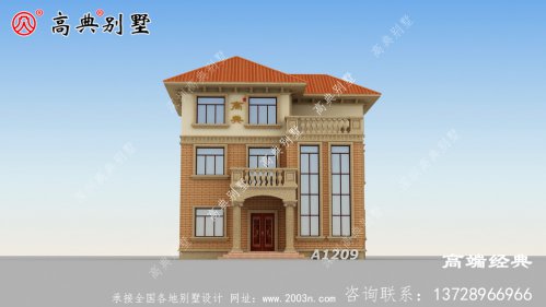三層歐式自建房，外觀簡(jiǎn)潔大氣，是農(nóng)村